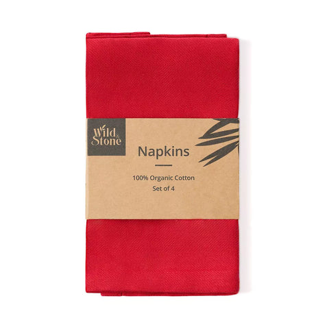 Organic Cotton Napkins - Set of 4 - Berry