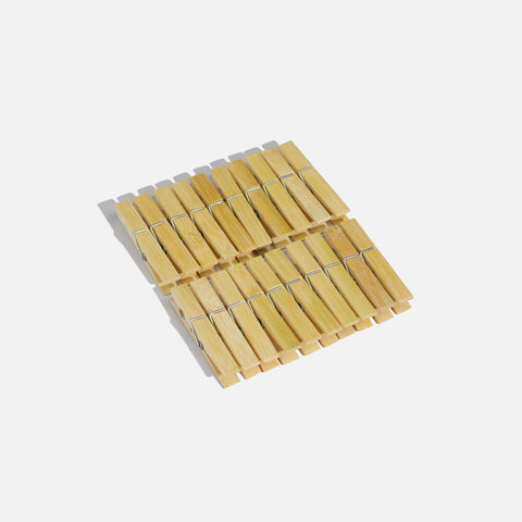 Bamboo Clothespins/Pegs - Pack of 20