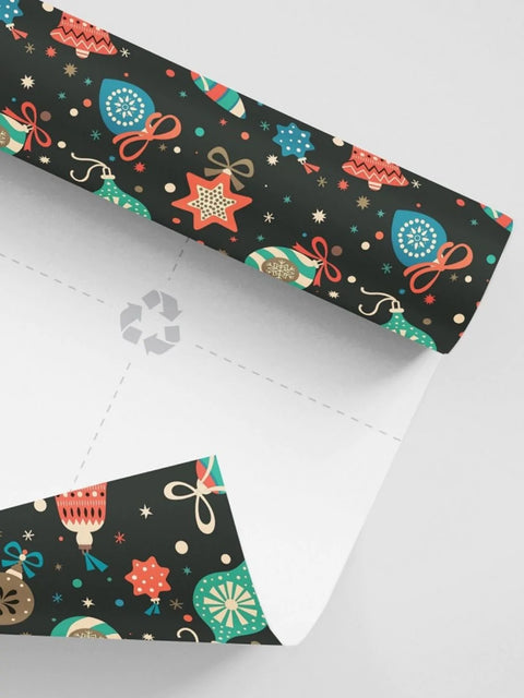 Curlicue Recycled Gift Wrap Paper - Christmas Themes