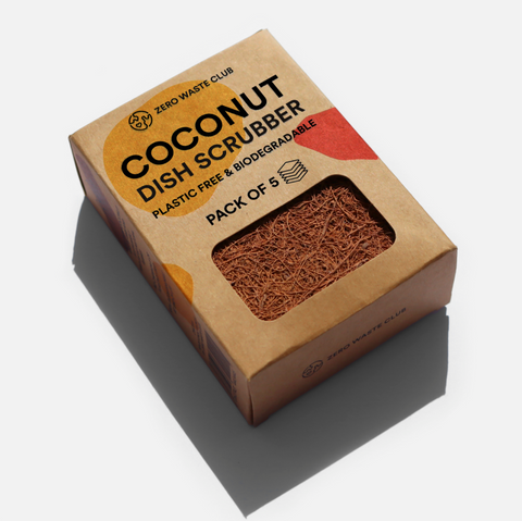 Biodegradable Coconut Kitchen Scourers - 5 Pack