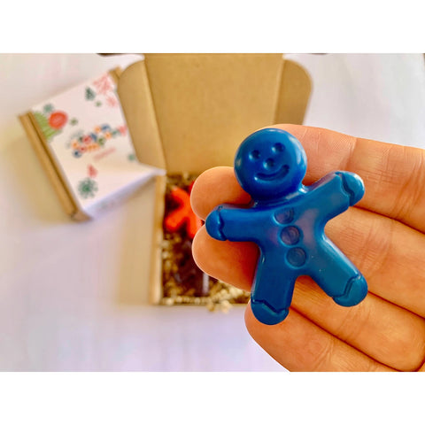 Christmas - Gingerbread People Set of 4 Vegan Crayons - The Natural Crayon Company