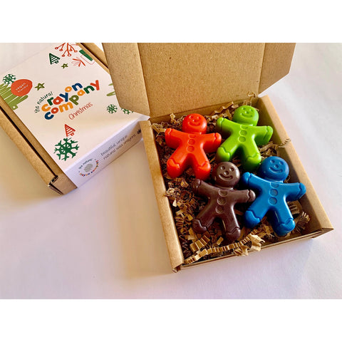 Christmas - Gingerbread People Set of 4 Vegan Crayons - The Natural Crayon Company