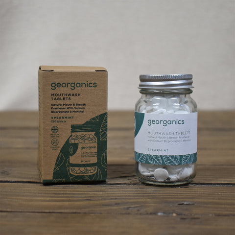 Georganics Spearmint - Bicarbonate Mouthwash Tablets - 180 tablets