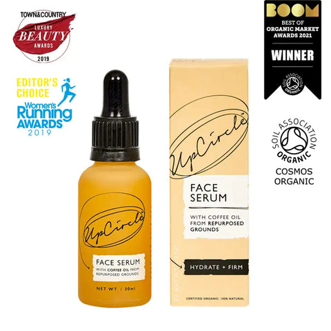 Upcircle - Collagen Boosting Organic Face Serum with Coffee + Rosehip - 30ml Bottle