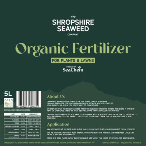 Organic Shropshire Seaweed Liquid Fertilizer