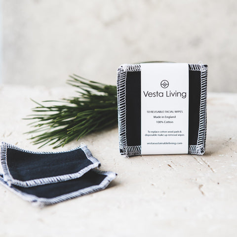 Vesta Living Reusable Cotton facial Wipes - Pack of 20