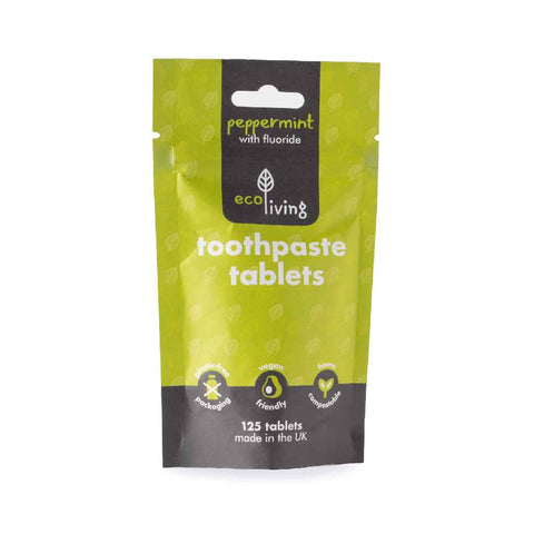 Toothpaste Tablets Peppermint Fluoride - 125 Tables