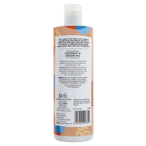 Alter/Native Hair Conditioner Coconut & Argan Oil - 400ml (PRE-FILLED PET BOTTLE)