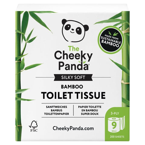 Cheeky Panda Bamboo Unwrapped Toilet Paper 9 Pack