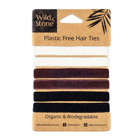 Organic Hair Ties - Plastic Free - 6 Pack
