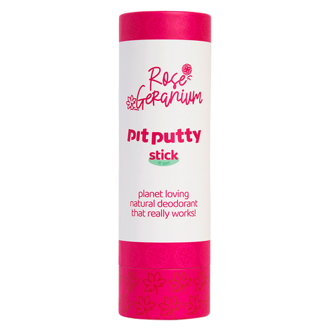 Pit Putty Natural Rose & Geranium Deodorant Stick - 80g