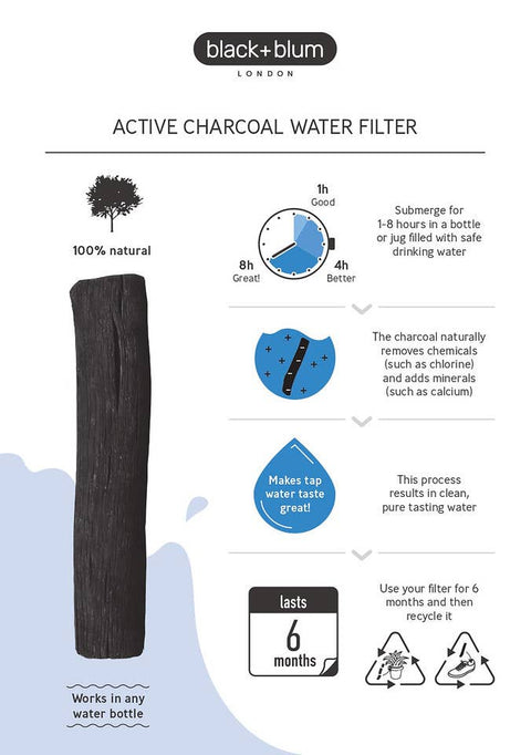 Active Charcoal Water Filter with Locking Coil