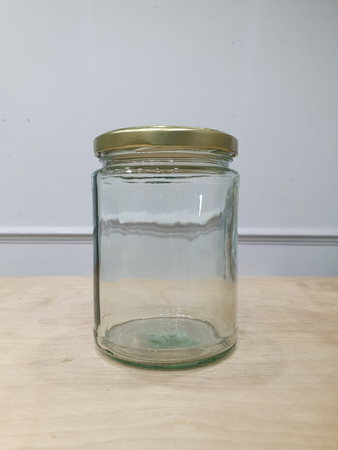 Panelled Glass Jar 500ml