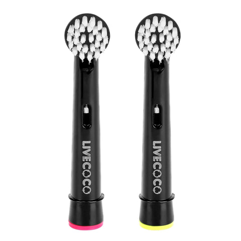 LiveCoco Recyclable Electric Toothbrush Heads  Charcoal Bristles