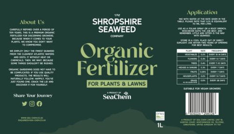 Organic Shropshire Seaweed Liquid Fertilizer