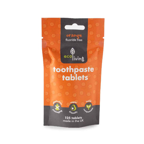 Toothpaste Tablets Orange Fluoride Free - 125 Tables Supply